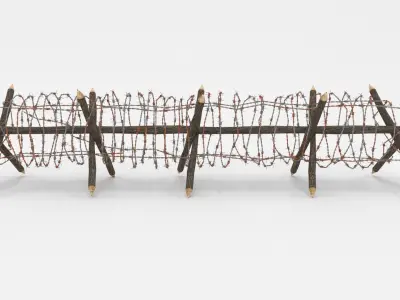 Barb Wire Obstacle 3D model