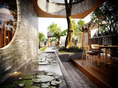 Japan Villa Exterior Model 3D model