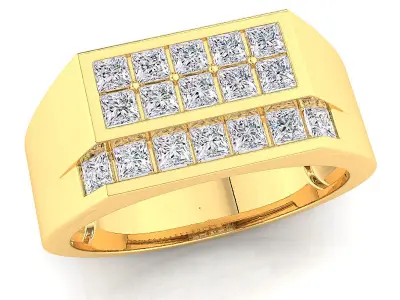 Small fancy mans  ring 3D print model