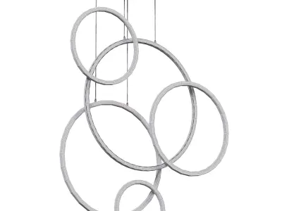 Union Multi Ring Pendant by lightology 3D model