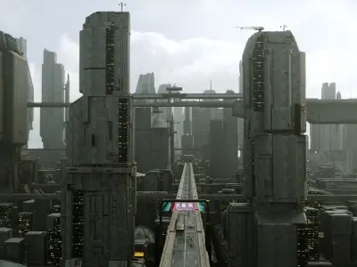 Mega Futuristic City 3D model