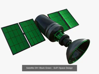 10 Satellite D Collection - SciFi Space Design 3D Model Pack