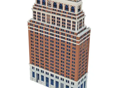 Building 44 Wall Street New York 3D model