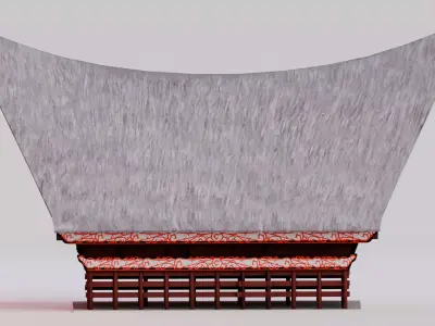 Traditional Houses - Rumah Bolon Low-poly 3D model