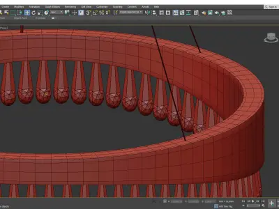 VENOSA ROUND CHANDELIER Low-poly 3D model