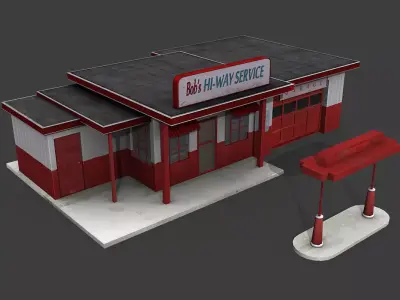 Bobs Hi-way Service Low-poly 3D model