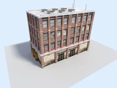 city flat house Low-poly 3D model