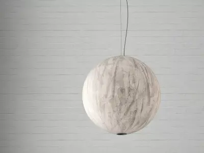 Moon pendant light with oval shape 3D model