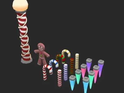 Festivity Christmas Low-poly 3D model