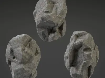 Stone Big - 2nd Low-poly 3D model