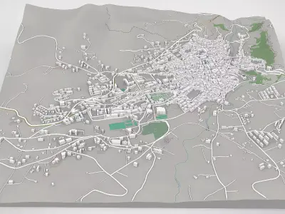 Cityscape Corleone Palermo Italy 3D model