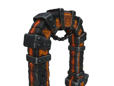 Runic Stone Archway 3D model
