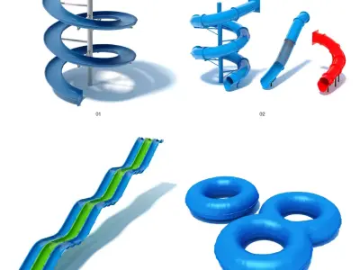 AQUA PARK HQ MODELS 3D model