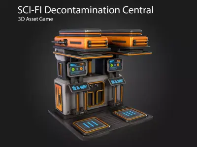  SCI-FI Decontamination Central Low-poly 3D model