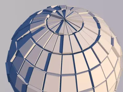 Sci Fi Sphere Shape Triangle Low-poly 3D model 2019 3D model