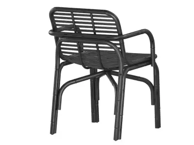 Black Peak armchair INDOOR rattan Cane-line 3D model