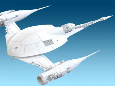 Star Wars Mandolarian N1 Hot Rod Naboo fighter  3D print model
