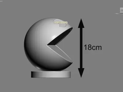 Pacman Headphone Stand  Cyborg Headset Stand 3D print model