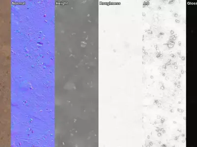 Dry Leafy Dirt Ground PBR Texture