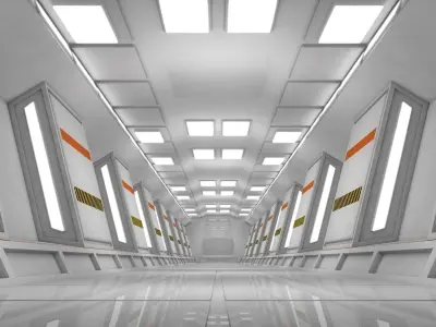 Sci Fi Corridor 3D model 53