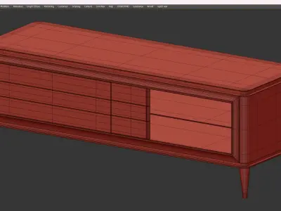 BLUEMOON MEDIA CABINET Low-poly 3D model