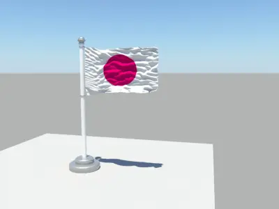 Japan flag 3D model