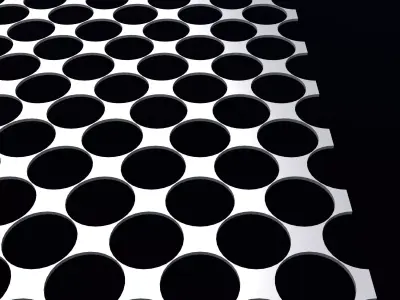 Perforated panel with 76 percent opening 25O88 3D model