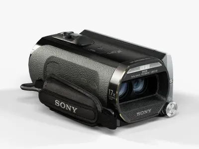 Sony Handycam HDR-TD20V 3D camcorder Low-poly 3D model