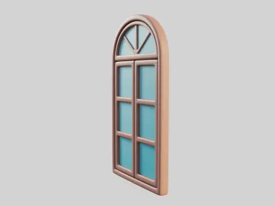 Cartoon Window 12a 3D model