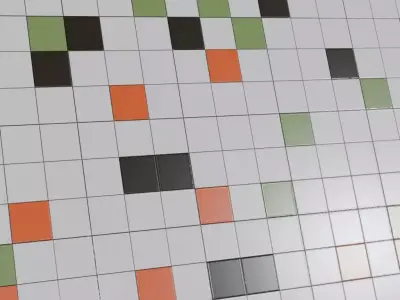 Modern Colorful Mosaic Square Tiles PBR Seamless Texture