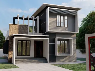 Two storeyed building 3D model 3D model get