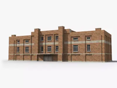 Factory xx12 Low-poly 3D model