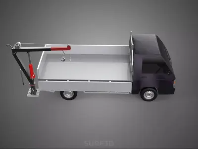 BED DROP SIDE GATE DOOR JIB CRANE LIFT HOIST WINCH PICKUP TRUCK 3D model