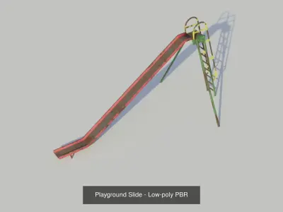Old Playground Equipment - Low-poly PBR Low-poly 3D model 3D Model Pack