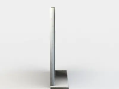 Window metal frame with mirror Low-poly 3D model