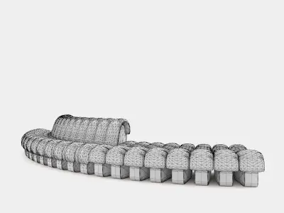 Modular sofa landscape outdoor  indoor 3D model