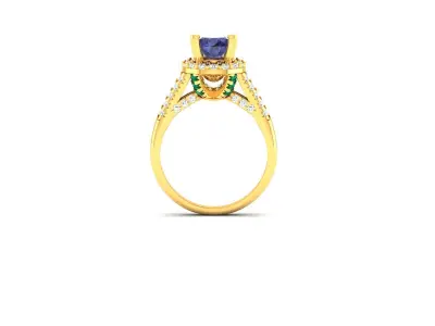 Women Ring  Render 3dm STL OBJ FBX Details 3D print model 215