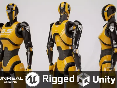 Robot 13 Low-poly 3D model