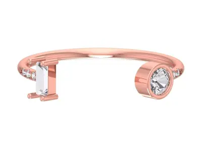 Women Light Weight Band Ring 3D print model 21