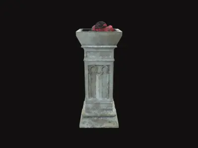 Medieval Torch V29 Low-poly 3D model