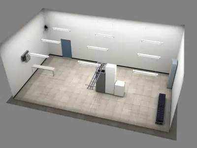 Telecom Power Center Room 02 3D model