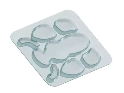 Transparent Premium Honey Bee Plate 3D model