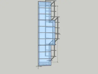 Roof in the posts 3D model