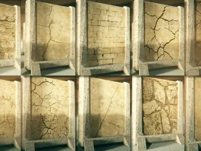 Wall Cracks and Bricks For Boolean Operations 3D model