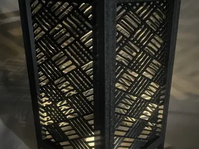 Kumiko Japanese Shoji Lantern - Hishisannoji-Kuzushi 3D print model