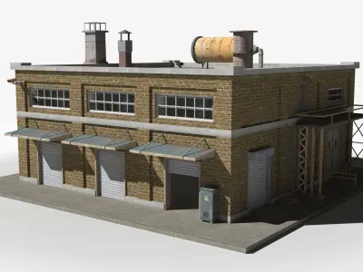 Factory xx16 Low-poly 3D model