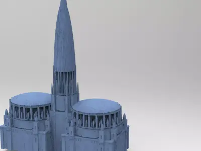 Sci fi City Dome palace 3 models  3D model