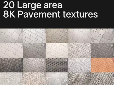 8K Large area paving textures pack Texture