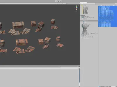 Stylized Wooden Crates And Barrels Pack Volume 1 Low-poly 3D model