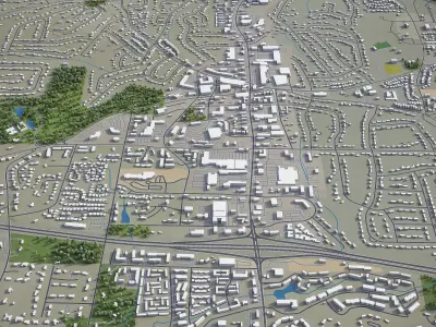 Sandy Springs - Georgia Low-poly 3D model